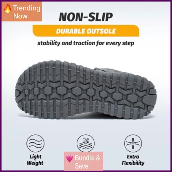 Warm Waterproof Winter Boots Wide Toe Box Zero Drop Outdoor Shoes - Picture 6 of 8